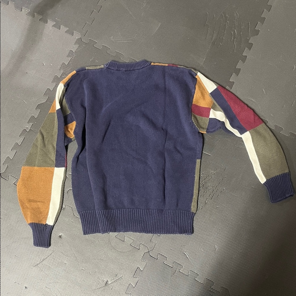 Multicolor Patchwork Crewneck Sweater - image 3